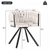 Amelia Velvet Swivel Dining Chairs with Tufted Upholstered and Metal Legs Set of 4, Beige  | Chaises de salle a manger pivotantes Amelia en velours avec revetement capitonne et pieds en metal, lot de 4, beige