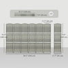 HOMCOM Folding Privacy Screen with Shelves, 6 Panel Room Divider, Grey