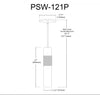 Dainolite Passwell 1 Light Pendant Matte Black/Aged Brass Lamp|Luminaire suspendu Passwell de Dainolite avec fini noir mat et laiton vieilli et 1 ampoule