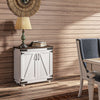 HOMCOM Storage Cabinet, Buffet Sideboard with Barn Door, Adjustable Shelf