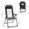 Outsunny Double Camping Chairs Foldable W/ Reclining & Headrest, Black