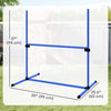 Pawhut 39"L Dog Agility Training Equipment for Large Medium Small Dog, 4 PCS Adjustable Height Hurdles for Agility Training, Obstacle Course Starter Kit, 4.5KG Net Wight, Blue