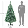 HOMCOM 6' Artificial Christmas Tree with Realistic Branches Green