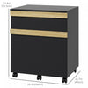 Vinsetto File Cabinet, Printer Stand With 2 Drawers And 5 Wheels|Vinsetto Classeur, Support D'imprimante Avec 2 Tiroirs Et 5 Roues