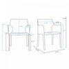 Paris Modern 6-Piece Dining Chair Set in Clay | Ensemble de 6 chaises de salle a manger Paris Modern en argile