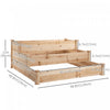 Outsunny 49''x49"x22" 3-tier Raised Garden Bed Wooden Planter Kit Elevated Plant Box Stand For Yard |Outsunny Potager Carre En Bois Jardiniere Sur Pieds 3 Etages Bois Massif De Sapin