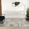 Sophie Grey Beige Black White Paint Splatter Design Rug, 5'3" x 7'7" Indoor Area Rug | Tapis Sophie a motif d'eclaboussures de peinture grises, beiges, noires et blanches, 5'3" x 7'7"