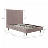 Crosby Modern Upholstered Velvet Full Bed in Blush | Lit double moderne Crosby en velours capitonne, coloris rose blush