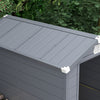 Outsunny 4.5' X 6' Garden Storage Shed W/ Latch Door, Air Vents, Pp, Grey|Outsunny Abri De Jardin 4,5' X 6' Porte A Loquet, Bouches D'aeration, Gris