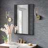 Arcus 24" X 36" Hand Crafted Linear Rectangular Mirror - Black|Miroir rectangulaire linéaire Arcus 24 po x 36 po fabriqué à la main - noir