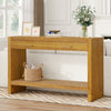 Aubrey 47.5" Farmhouse Style Sofa Table with Storage - Brown | Console de style maison de campagne Aubrey 120 cm avec rangement - brune