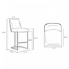 Serena Modern Metal Upholstered Barstool in Light Gray Bar Stool | Tabouret de bar moderne en metal et tissu Serena, gris clair
