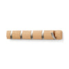 Umbra 5 Flip Wall-Mounted Hooks - Natural|5 crochets muraux Flip de Umbra - naturels