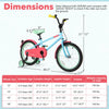 Costway 18" Kids Bike With Adjustable Saddle Handlebar Removable Training Wheels Handbrake Red
