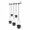 Umbra Black Triflora Hanging Planter - Set of 5|Jardinière suspendue Triflora de Umbra noire - ensemble de 5