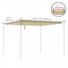 Outsunny Retractable Replacement Pergola Canopy For 10' X 13' Pergola, Pergola Cover Replacement, Be|Outsunny Auvent De Pergola Petractable De Remplacement Pour Pergola De 13,1' X 9,8', Remplacement De