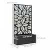Outsunny Raised Garden Bed with Privacy Panel, Metal Planter Box