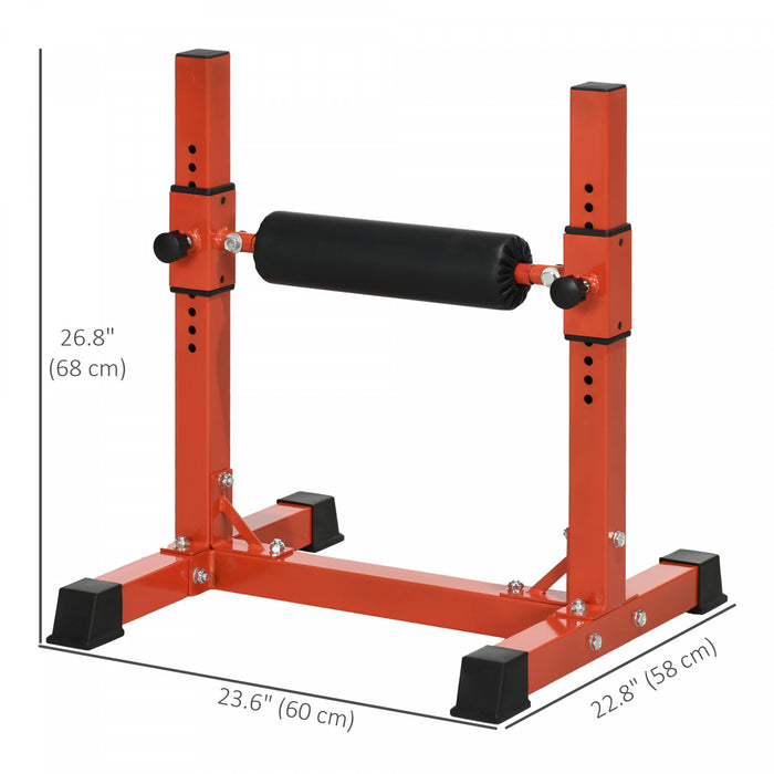 Soozier Bulgarian Split Squat Stand, 12-level Leg Training Machine, Red
