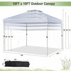 Costway 2-tier 10' X 10' Pop-up Canopy Tent Instant Gazebo Adjustable Carry Bag With Wheel