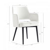 Tremont Modern Metal Vegan Leather Armchair in White | Fauteuil moderne Tremont en metal et cuir vegetalien blanc