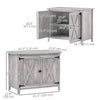 Outsunny Wood Outdoor Storage Cabinet Potting Shed With Shelf|Outsunny Armoire De Rangement Exterieure En Bois Avec Etagere