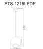 Dainolite Picotas LED Pendant 15w Aged Brass Clear Glass Lamp|Luminaire suspendu Picotas de Dainolite en verre transparent, avec fini laiton vieilli et ampoule à DEL de 15 W