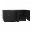 Ardea Contemporary 60" Sideboard in Black Buffet | Buffet contemporain Ardea 60" en noir