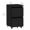Vinsetto 2-drawer Vertical Filing Cabinet For Letter A4 Legal Size|Vinsetto Classeur Vertical A 2 Tiroirs Pour Lettre A4 Format Legal