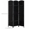 Homcom Double Hinged Woven Wicker Room Divider And Privacy Screens|Homcom Separateur De Piece En Osier Tisse A Double Charniere