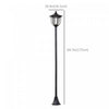 Outsunny 70" Solar Torch Lights Outdoor Garden Lighting 6 LED Water-resist Auto On/off 6 Hours (blac|Luminaire Exterieur Solaire Lampadaire Lanterne Classique LED 60 Lm Max. Dim. 26l X 26l X 177h Cm No