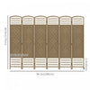 HOMCOM 5.6ft Folding Room Divider, Freestanding Privacy Screen, Natural