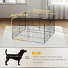 PawHut Foldable Dog Playpen, Expandable Metal Exercise Pet Fence with Grounding Stakes Indoor Outdoor Use for Small Dogs, 20" x 24", 8 Panels, Black