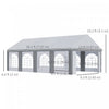 Outsunny 26 X 13ft Party Tent With Sides, 8 Windows And 2 Doors|Outsunny Tente De Fete 26 X 13 Pieds Avec Cotes, 8 Fenetres Et 2 Portes