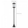 Outsunny 50" Solar Post Light, Ip44 LED Outdoor Street Light, Cool White|Outsunny Lampadaire Solaire De 50 po, Lampadaire Exterieur A LED Ip44