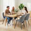 HOMCOM Dining Chairs Set of 4 Kitchen Chairs with Metal Legs Grey