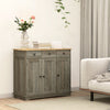 HOMCOM Coffee Bar Cabine, Kitchen Cabinet with Drawers, Washed Grey
