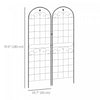 Outsunny 2 Pcs Garden Trellis For Climbing Plants, Outdoor Metal Trellis|Outsunny Treillis De Jardin Pour Plantes Grimpantes, 2 Pcs