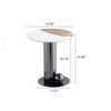 Laurel Modern Glam Sintered Stone Top End Table in Black | Table d’appoint moderne et glamour Laurel avec plateau en pierre frittee noire