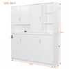 Ethan Space-Saving Murphy Bed with Storage and Foldable Design,Twin Size,White Twin Bed  | Ethan Lit escamotable gain de place avec rangement et design pliable, Taille simple, Blanc