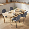 HOMCOM Dining Chairs Set of 4, Kitchen Chair with Metal Legs, Grey
