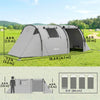 Outsunny 3-4 Person Camping Tent with 2 Rooms, Waterproof Family Tent