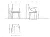 Shubert Modern 6-Piece Dining Chair Set in Light Gray | Ensemble de 6 chaises de salle a manger Shubert Modern en gris clair
