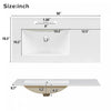 Paul 36" Solid Wood Bathroom Vanity With Ceramic Sink - White | Paul Meuble-lavabo 36" En Bois Massif Avec Vasque En Ceramique - Blanc