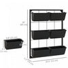 Outsunny 3-Tier Wall Planter with 6 Pots, Hanging Plant Holder