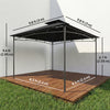 Outsunny 10' x 10' Gazebo, Soft Top Garden Gazebo with 2-Tier Roof, Black