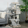 Pawhut 53" Cat Tree Tower, Large Cat Condo Furniture Multi-level Activity Center With Scratching Pos|Pawhut Arbre A Chat De 53 Po, Grand Meuble Pour Chat, Centre D'activites A Plusieurs Niveaux Avec Gr