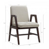 Stella Modern Wood Velvet Armchair in Champagne | Fauteuil moderne en bois et velours Stella, coloris champagne