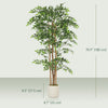 HOMCOM 6FT Artificial Banyan Tree, Set of 2 Artificial Plant for Home Decor