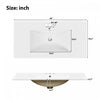 Michael 36" Bathroom Vanity With Ceramic Sink, Soft-close Doors, And Four Storage Drawers - White | Michael Meuble-lavabo De Salle De Bain 36" Avec Lavabo En Ceramique, Portes A Fermeture Douce Et Quatre Tiroirs De Rangement - Blanc