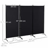 Homcom Double Hinged Room Divider, 3 Panel Privacy Screen|Homcom Separateur De Piece, Ecran De Confidentialite A 3 Panneaux